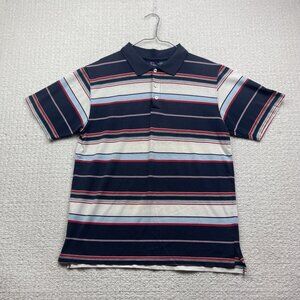 VTG Bugle Boy Classics Polo Shirt Men’s M Red / Blue Striped Rugby Preppy Read